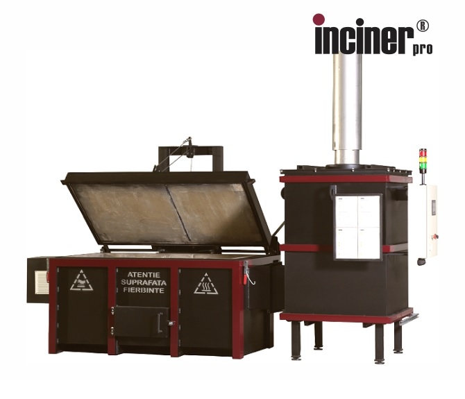 Incinerator IncinerPro i500V pentru fermele de animale, porci ingrasat, scroafe.